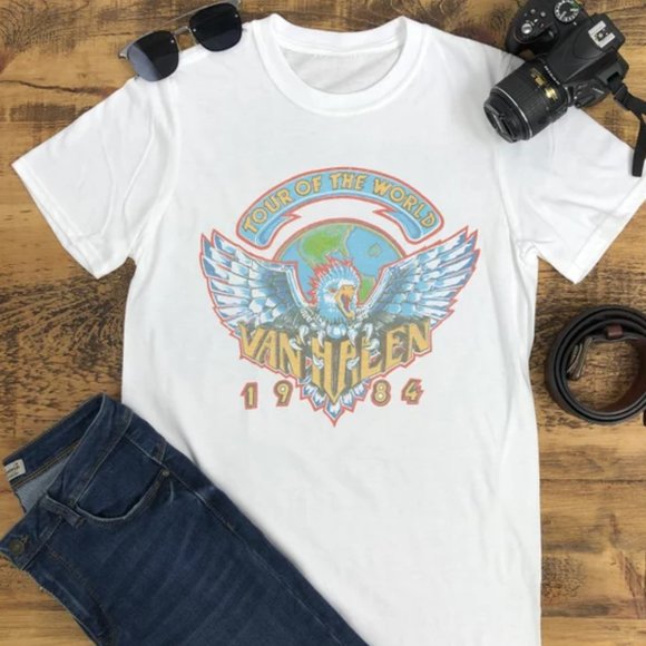 Van Halen Ii Tour Concert t t-shirt regalo per Fan Unisex taglia